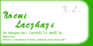 noemi laczhazi business card